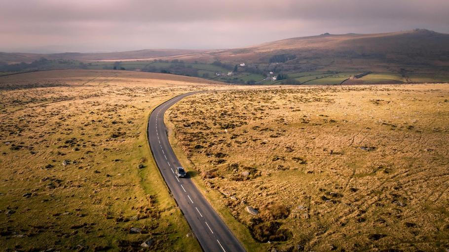 Scenic,Country,Road,Through,Dartmoor,National,Park,,South,West,England