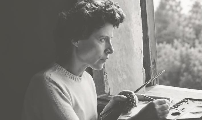 Malířka Lotte Frumi přibližně na přelomu 50. a 60. let 20. století.