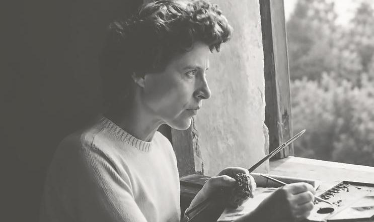Malířka Lotte Frumi přibližně na přelomu 50. a 60. let 20. století.