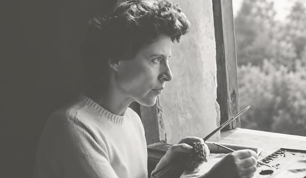 Malířka Lotte Frumi přibližně na přelomu 50. a 60. let 20. století.