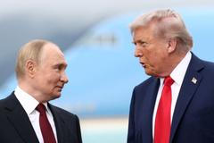 FILE PHOTO: US President Trump meets with Russian President Putin in Alaska