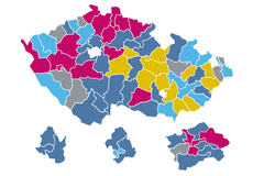 Nové složení horní komory po senátních volbách 2026. 