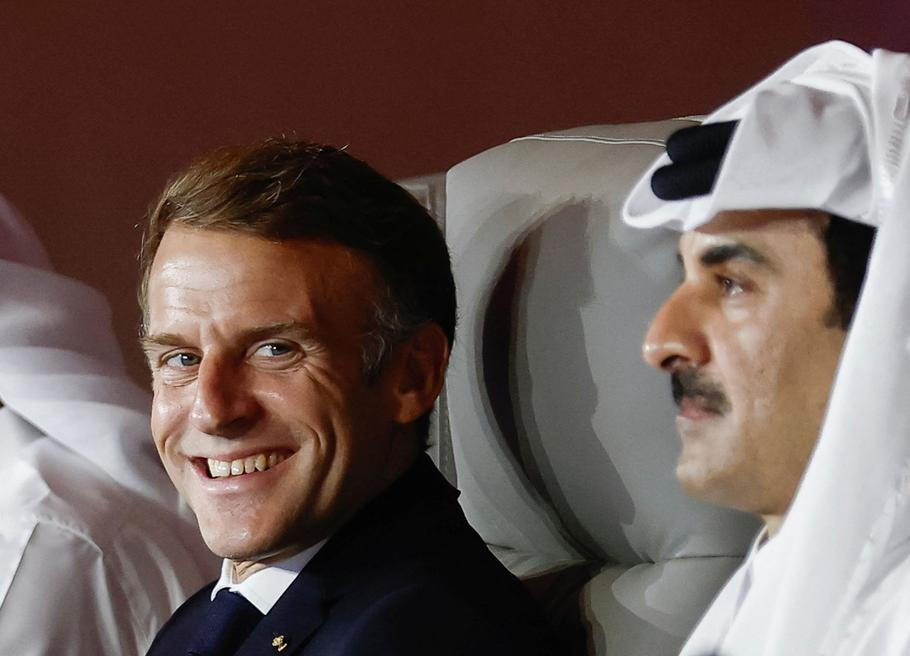 French President Emmanuel Macron attends the OPSWF Summit during a visit to Qatar