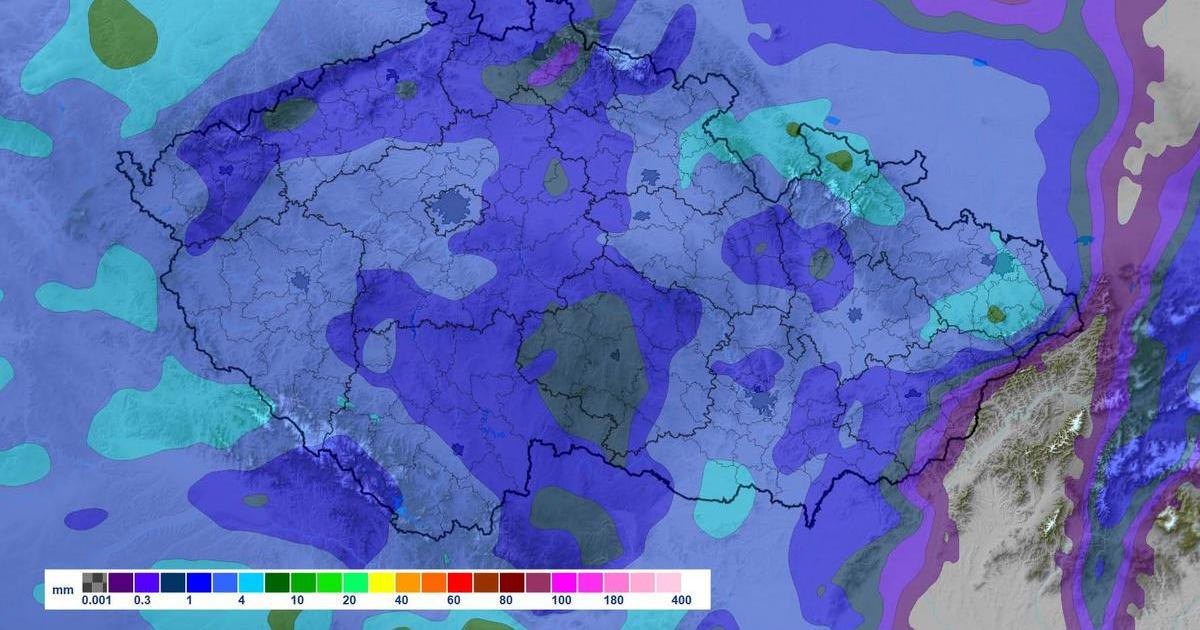 Sváteční plány Čechů může překazit počasí. Mapa ukazuje, kde ve středu zaprší