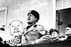 Benito Mussolini během projevu v září 1934